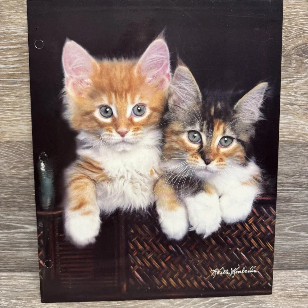 Keith Kimberlin Signature Folders Kitten Cat Lot Of 2 Class‎ Act 3 Hole 2008